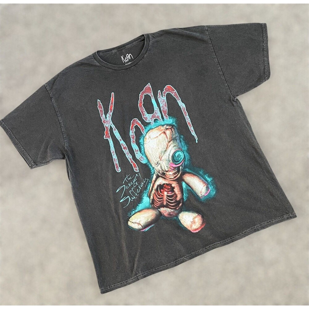 Official KORN T-shirt Gray Graphic The Serenity Of Suffering NWOT Size XL
